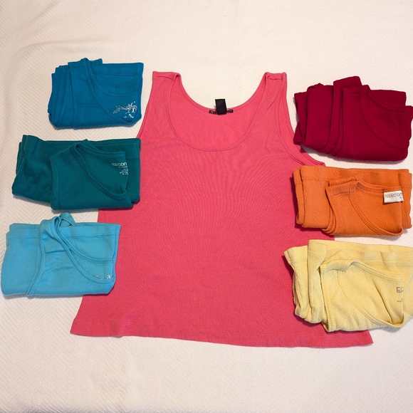 7 Colorful Tank Tops Size XL - Picture 8 of 8